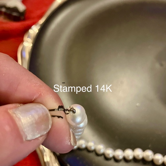 SET- 14K White Gold Cultured Freshwater Pearl Necklace and Bracelet. NWOT. - Picture 3 of 16